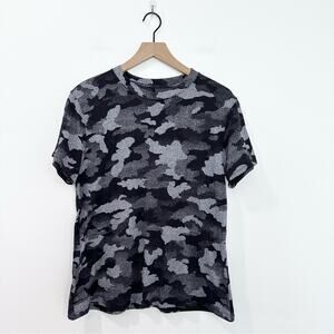 Lululemon All Yours Short Sleeve Training Tee Heritage Speckle Camo Black Gray